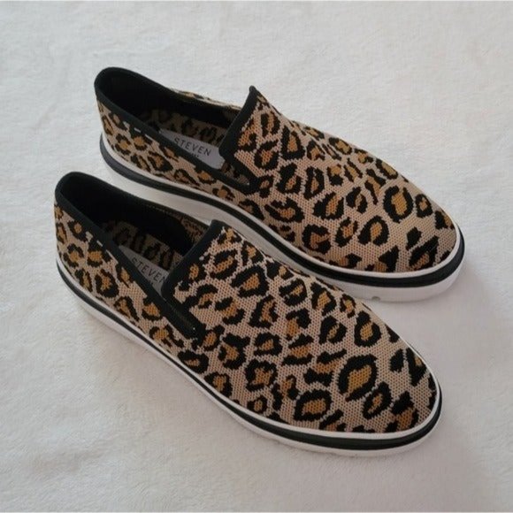 Steven Steve madden New York Arty Sneakers Leopard Print Size 7 - Picture 2 of 9